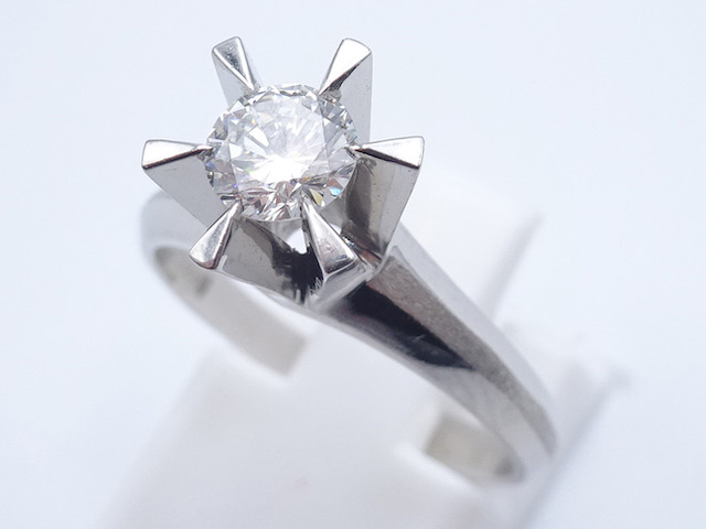 Pt900　ダイヤ0.367ct　リング　5.13g　11号